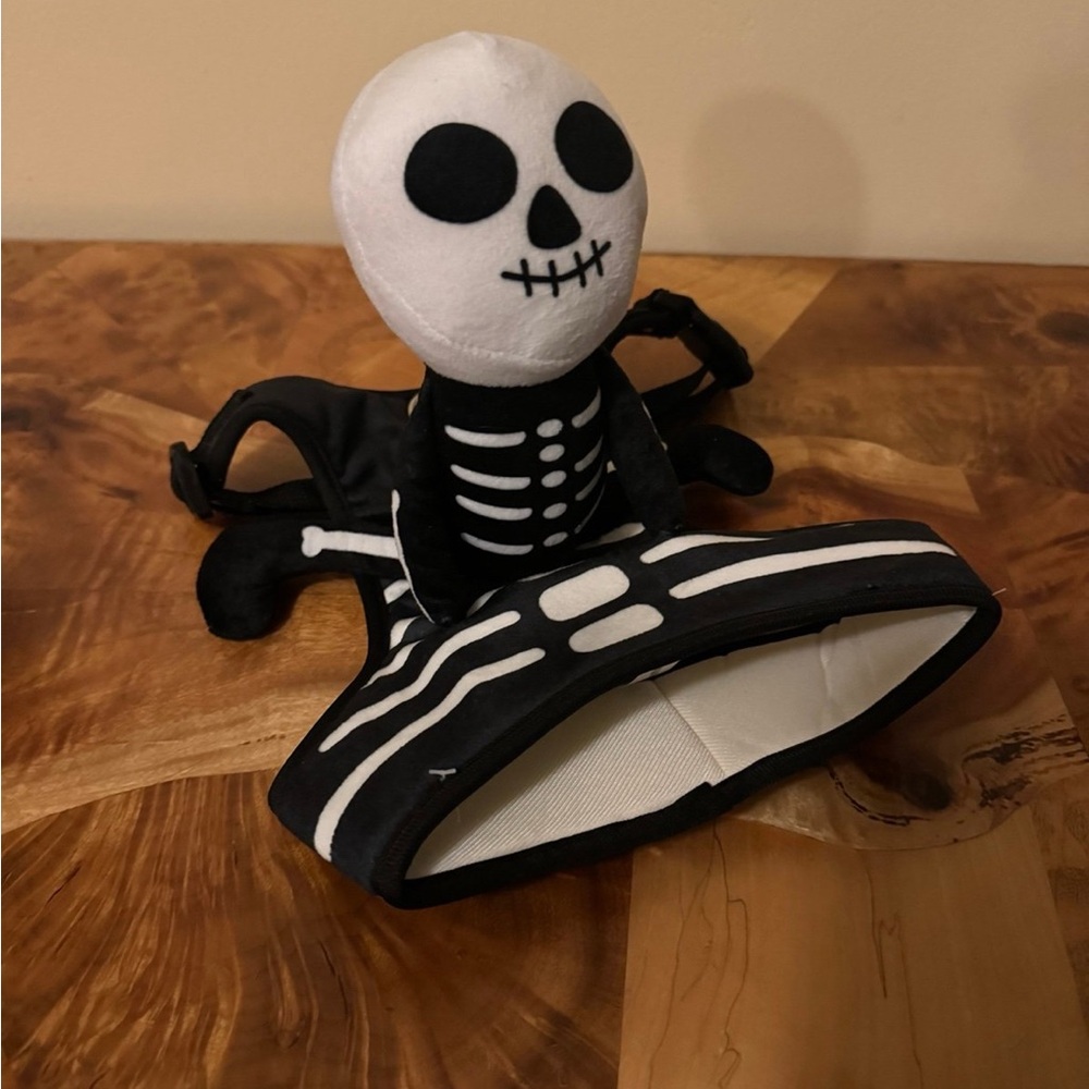 Fuzzyard Dog Harness Skeleton Costume Size L